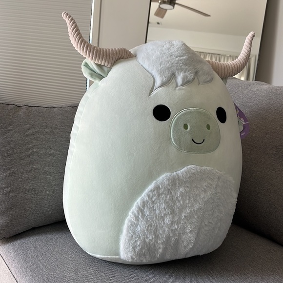 Squishmallows 16" Iver the Highland Cow Longhorn Plush *NWT* - Picture 2 of 9